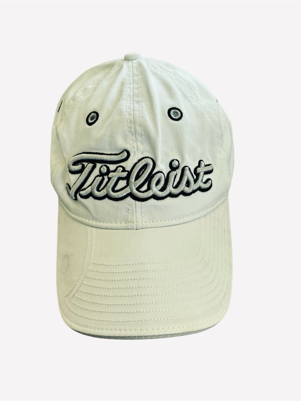 Titlest By New Era White Cap OS White Cotton Adjustable Golf Summer